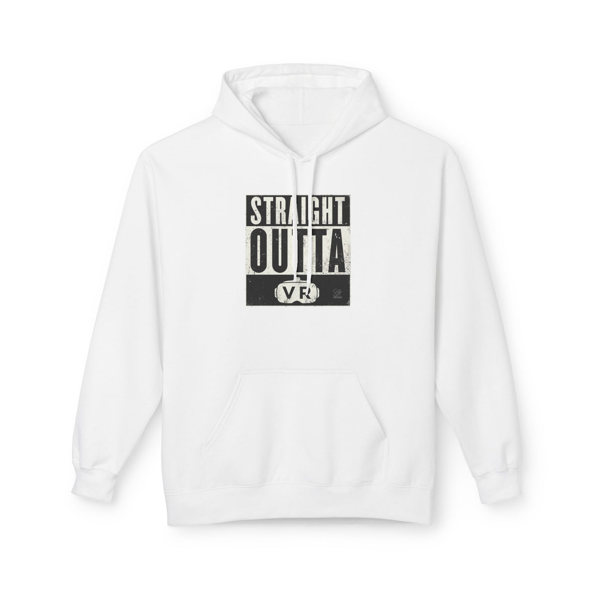 Straight Outta VR Hoodie | Retro Block Text Virtual Reality by GT Artland