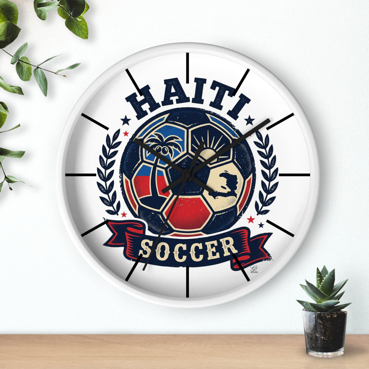 Haitian Soccer Ball Wall Clock