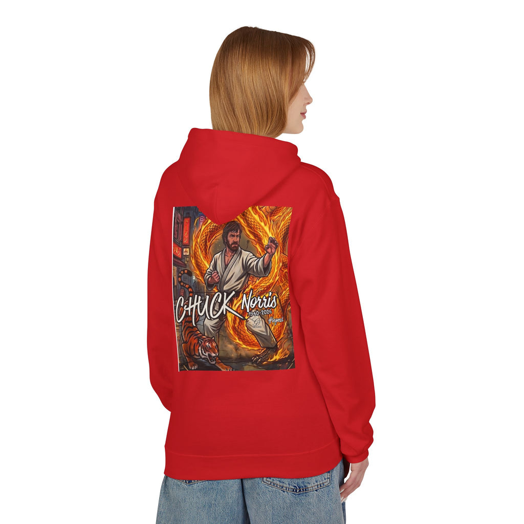 Chuck Norris Martial Arts Hoodie | Action Illustration, Retro Fight Scene by GT Artland