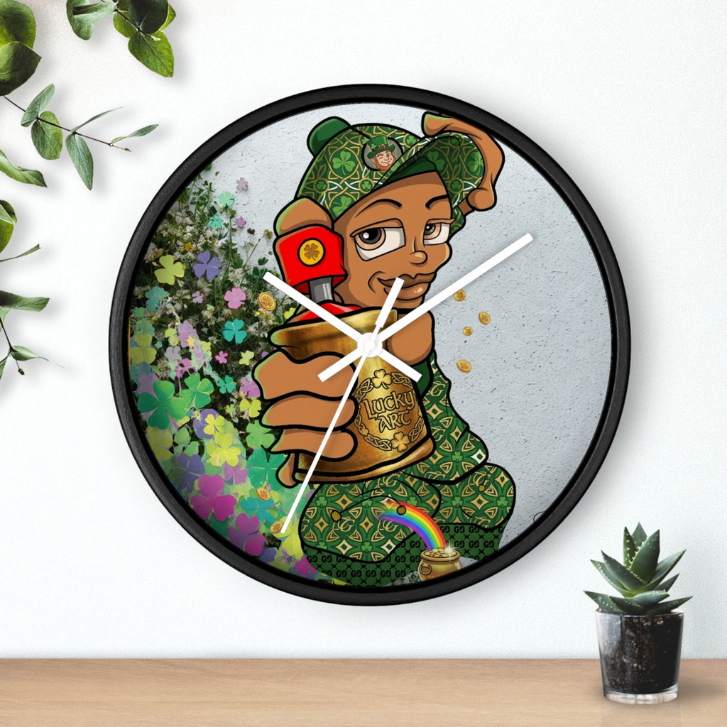 Spray Paint Kid Wall Clock