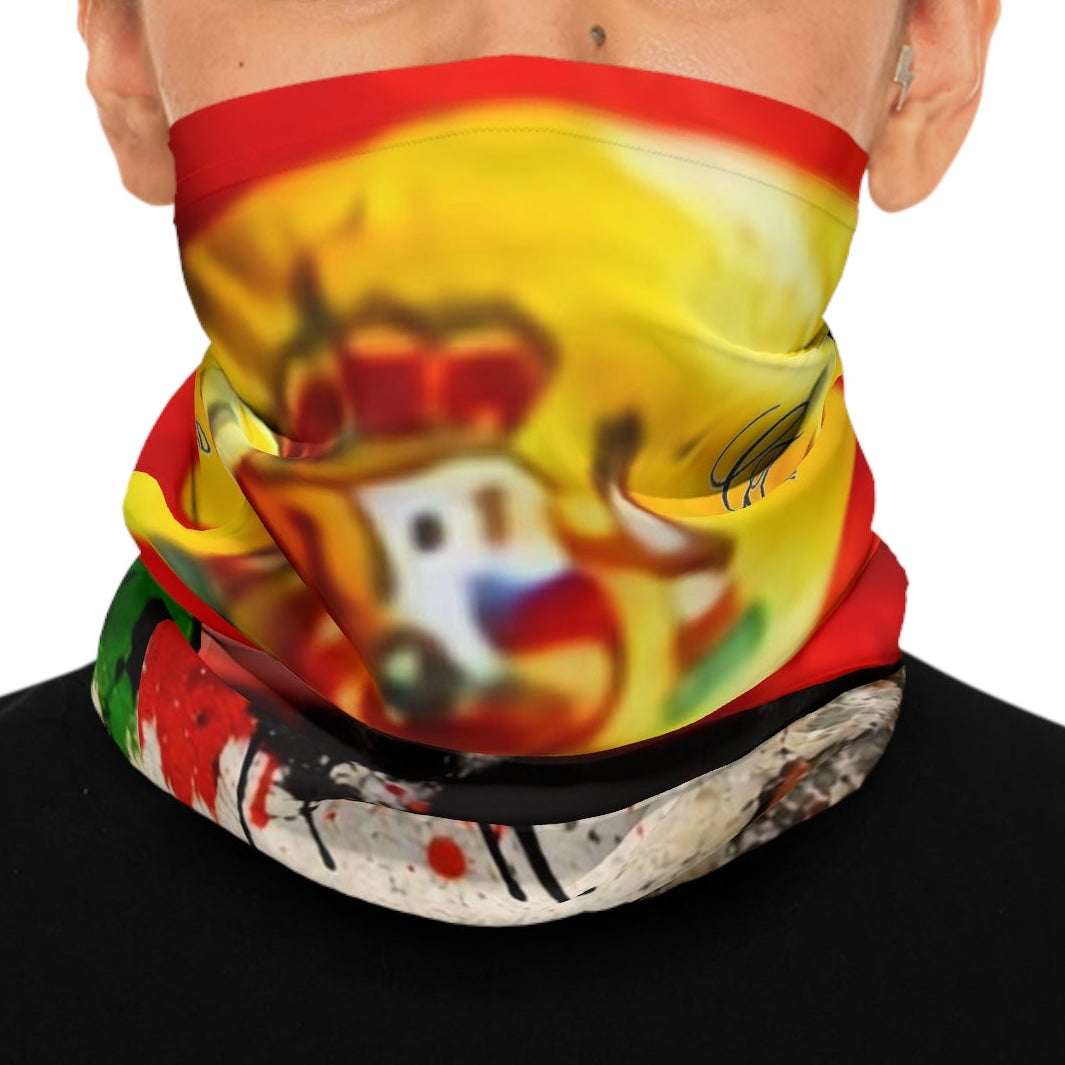 Spanish Designer Flag Neck Gaiter — Grunge Spain Scarf by GT Artland
