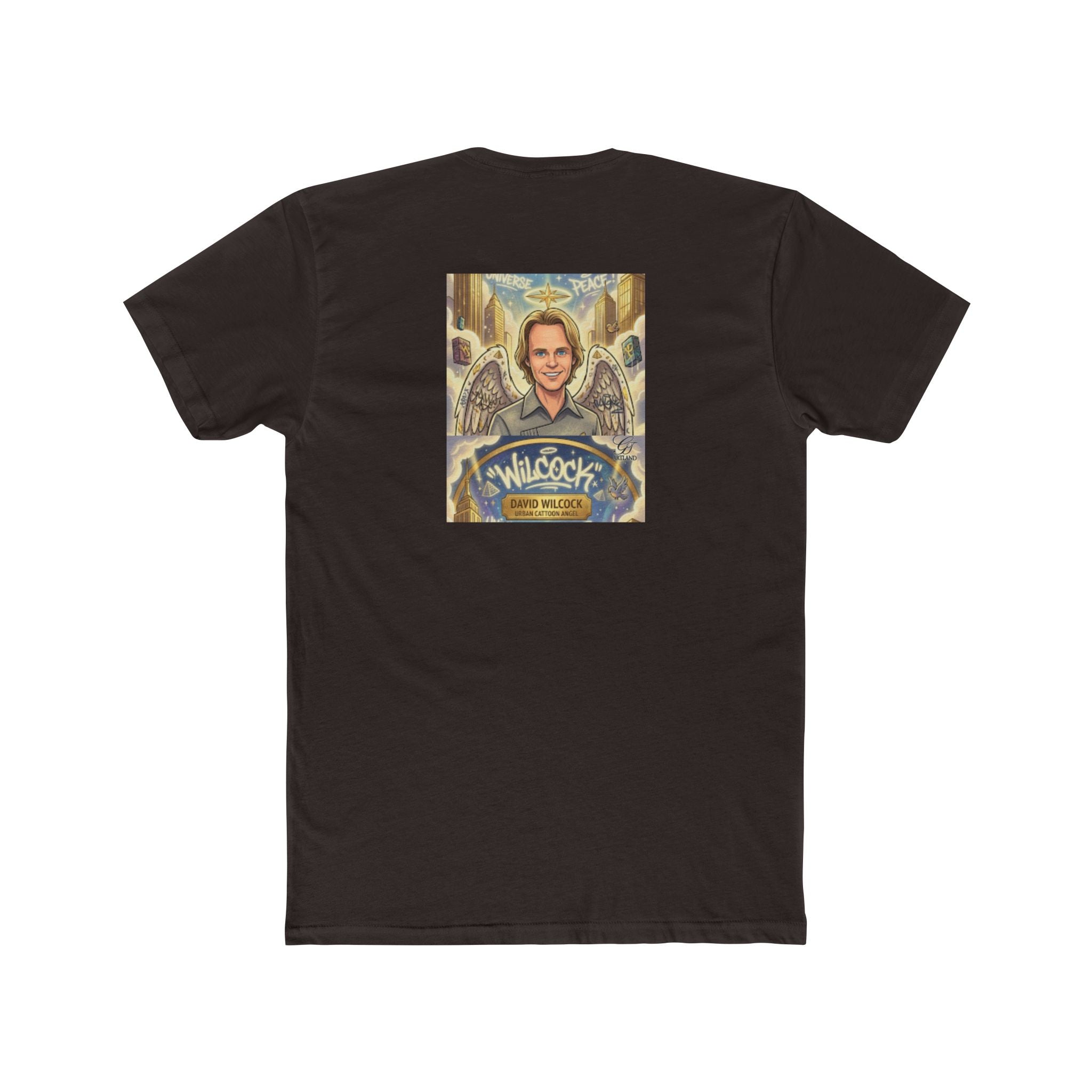 David Wilcock Angel Portrait Tee — Spiritual Memoir Graphic T-Shirt by GT Artland