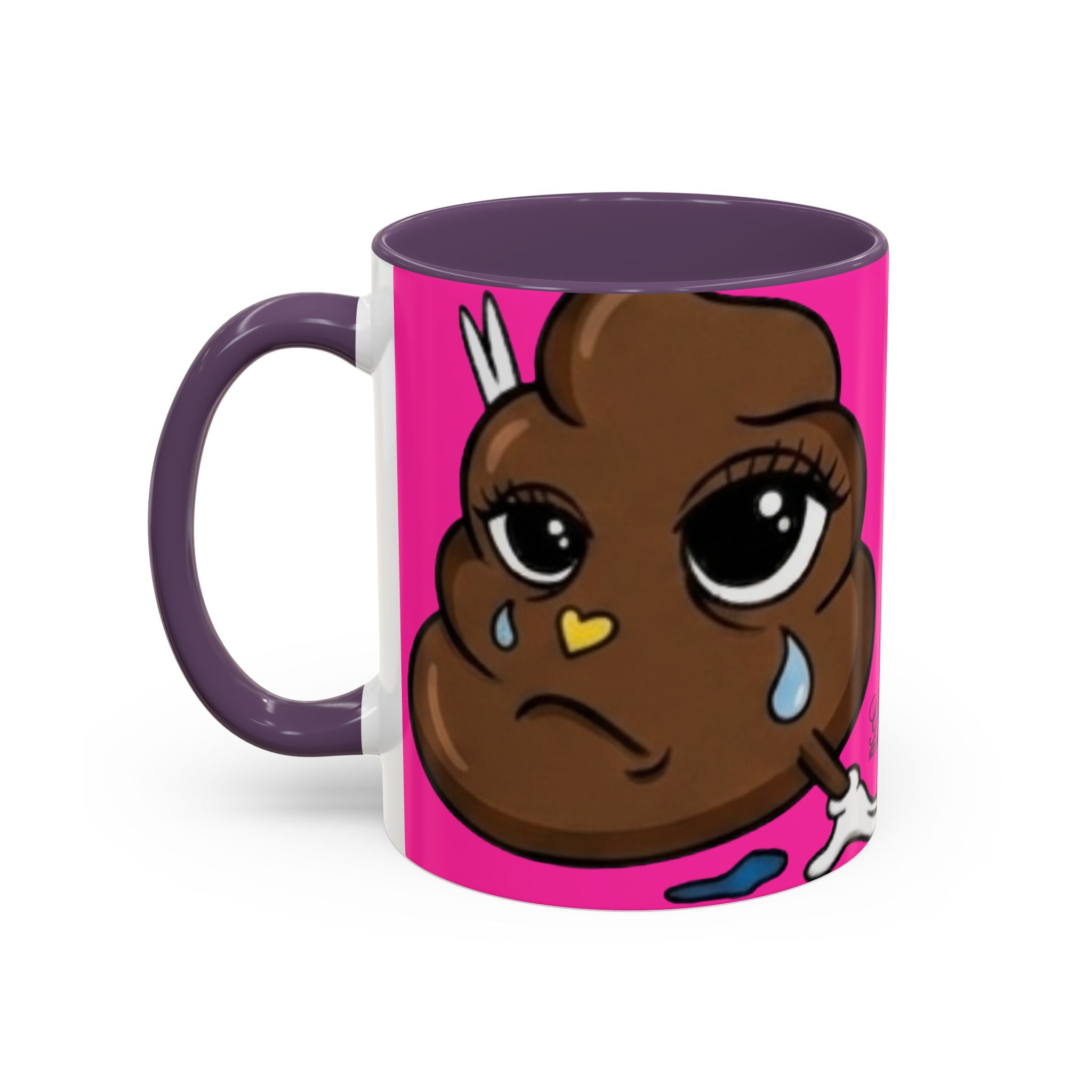 Coffee Mug — "I Woke Up Like This"  Poop Emoji Funny Pink Novelty Mug by GT Artland