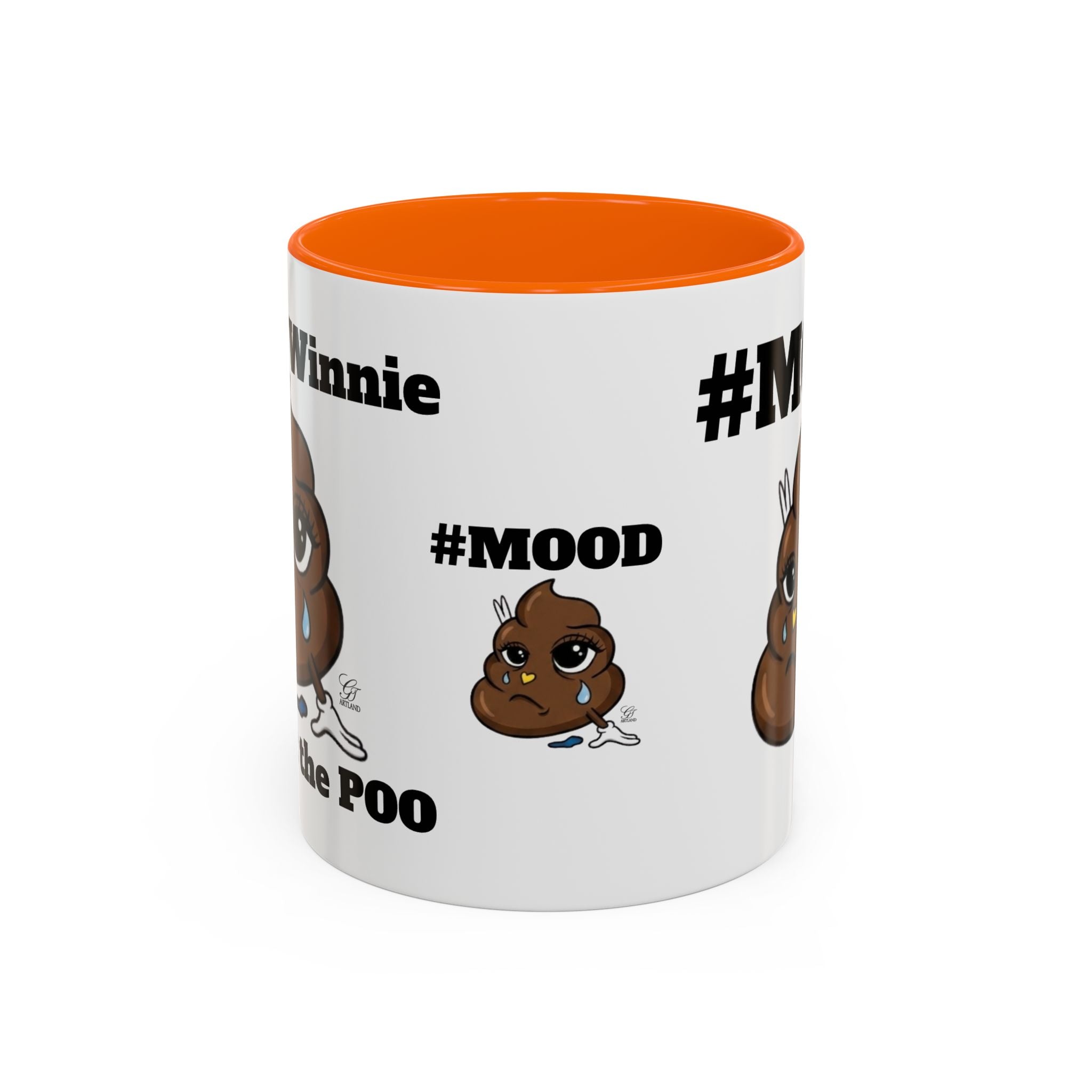 #MOOD Winnie without the poo Funny Poop Emoji Accent Coffee Mug – 11/15oz Novelty Gift by GT Artland