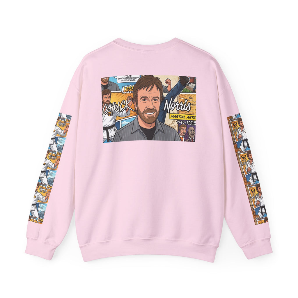 Chuck Norris Toon Urban Retro Martial Arts Legend Crewneck Sweatshirt