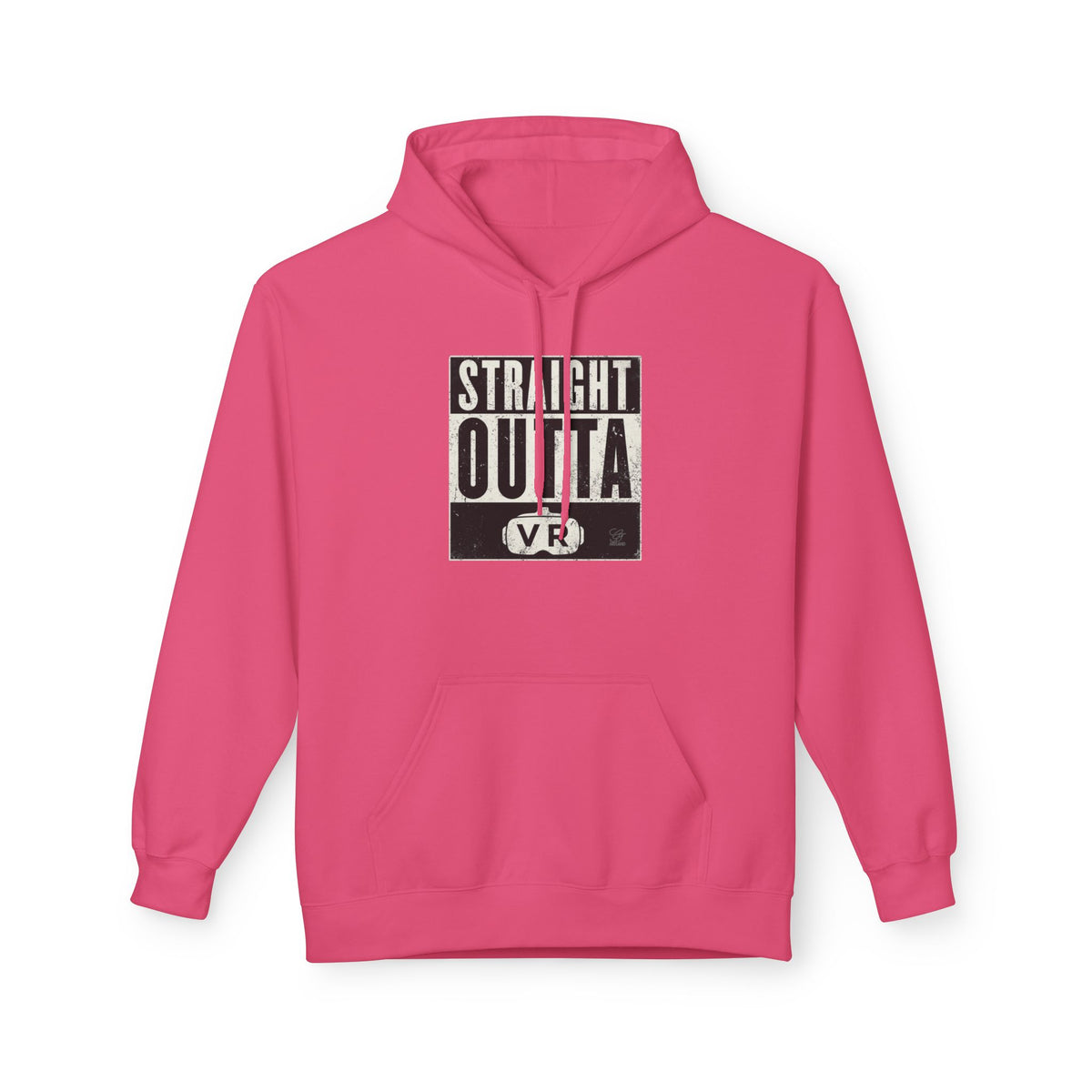 Straight Outta VR Hoodie | Retro Block Text Virtual Reality by GT Artland