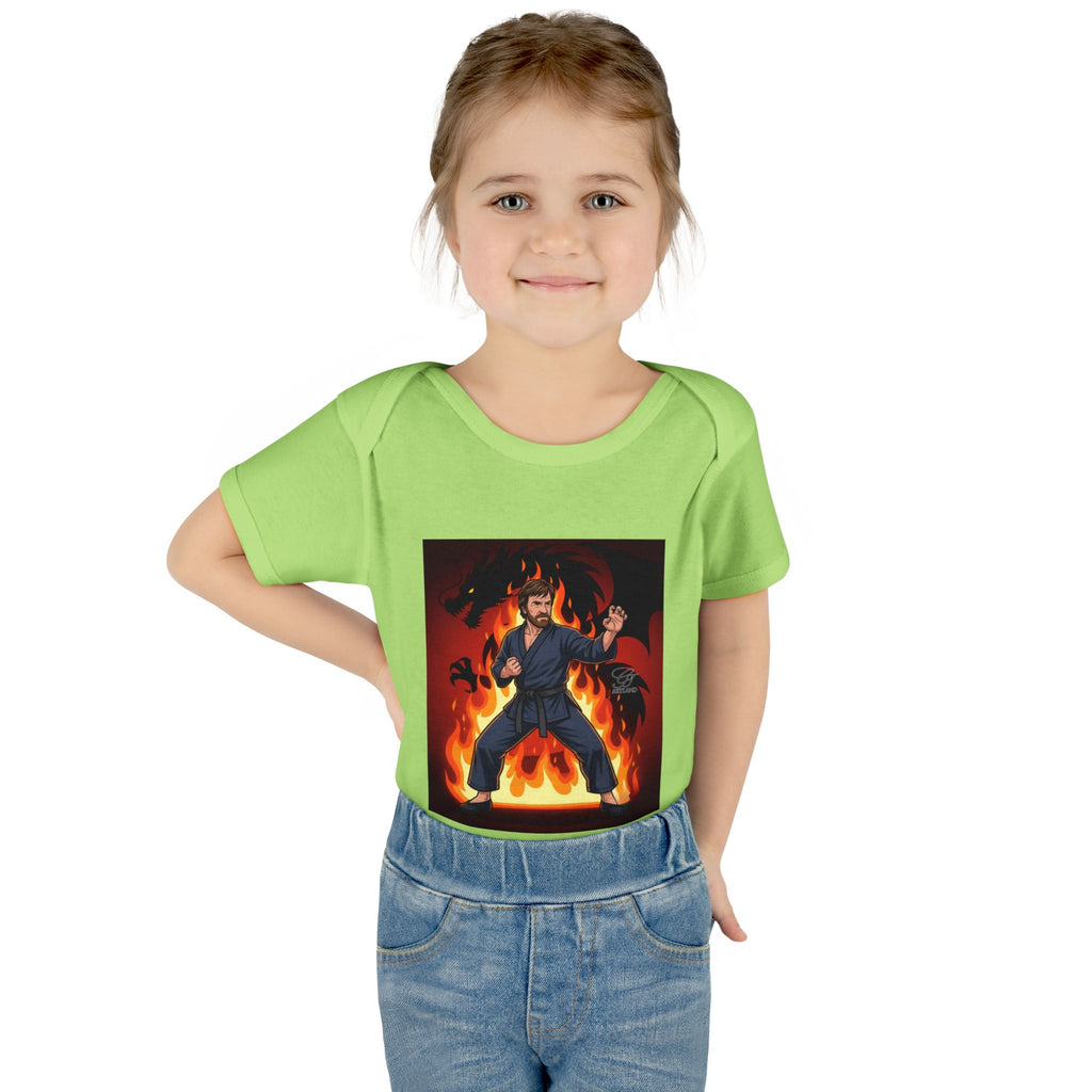 Flame Ninja Infant Bodysuit | Dragon Fire Martial Arts Baby Onesie