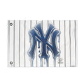 Dripping Pinstripe NY Fan Logo Flag | Double Sided Designer Flag by GT Artland