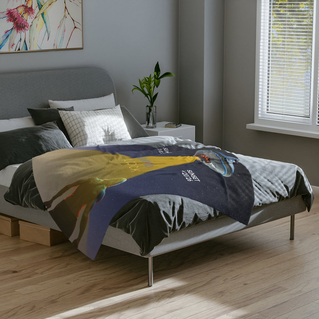 David Wilcock Alien Abduction Velveteen Blanket