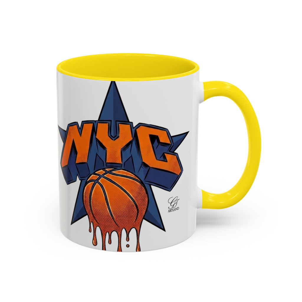 NYC  New York Champions Basketball Drip Mug | Accent Coffee Mug 11oz 15oz by GT Artland