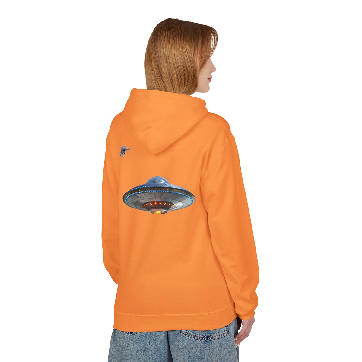 Retro UFO Spaceship Hoodie | Paranormal Alien Abduction Design