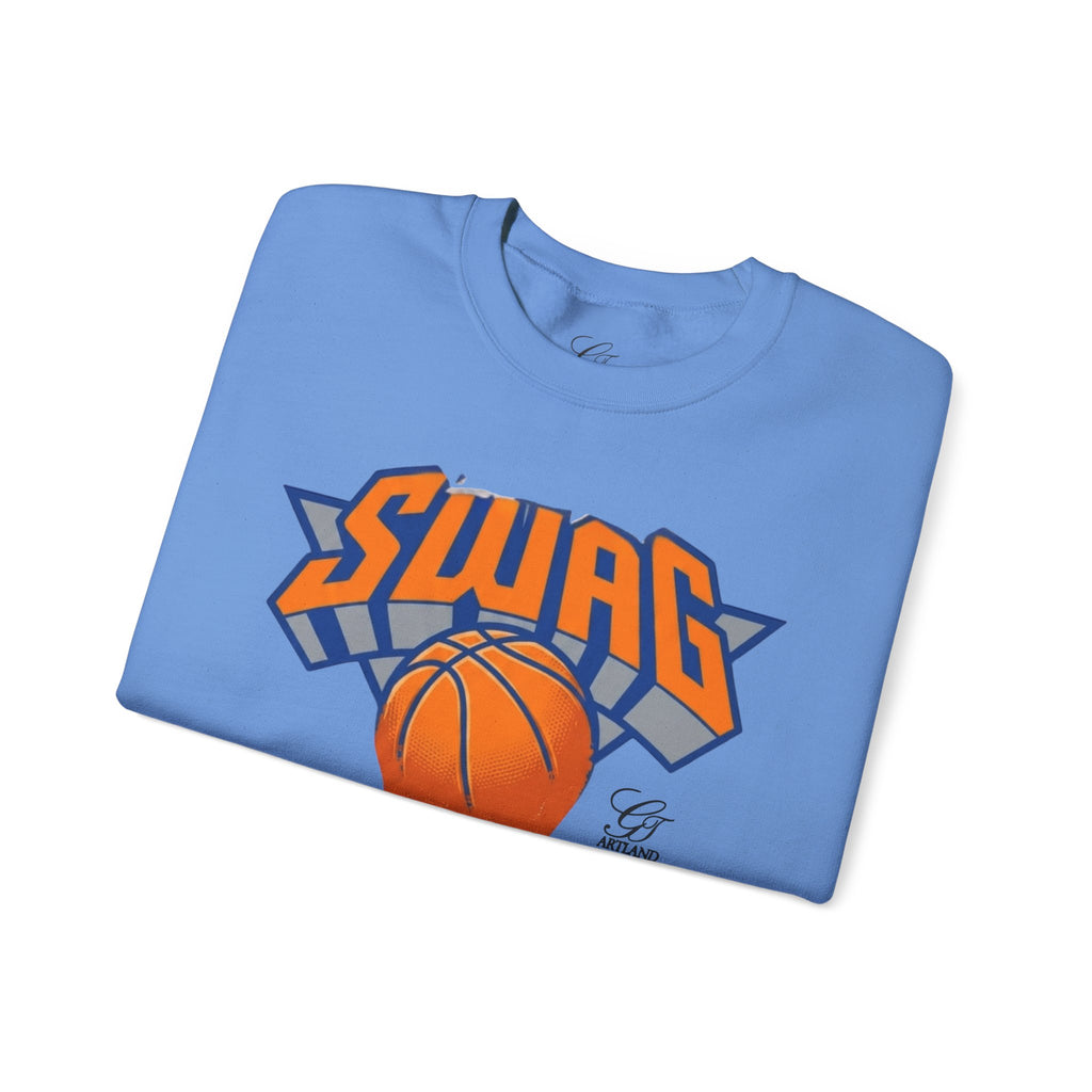 Swag Dripping Basketball Sweatshirt | Streetwear Hoop Graphic by GT Artland