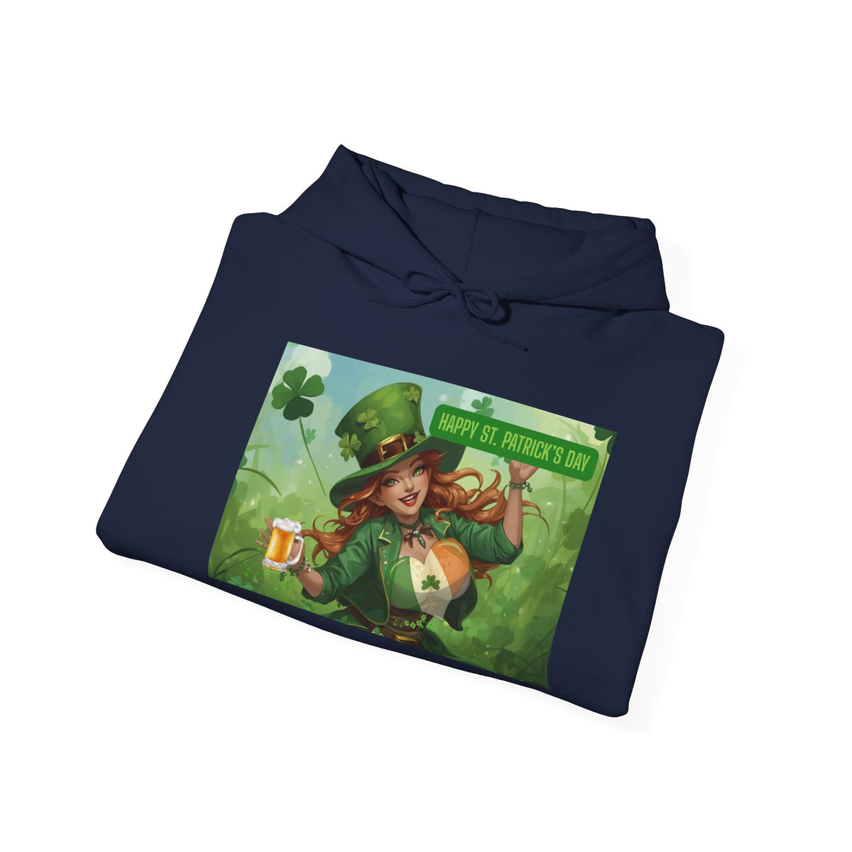 Leprechaun Pot of Gold Hoodie | St. Patrick's Day Shamrock Illustration