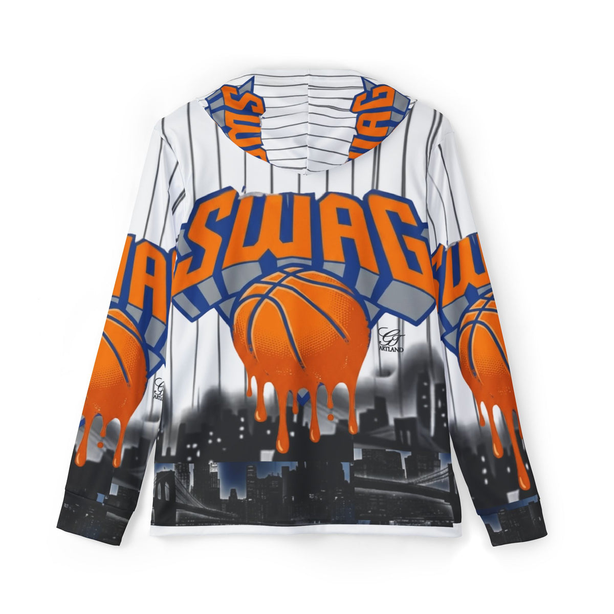 Dripping Basketball Swag Hoodie | All-Over Print Sports Warmup by GT Artland