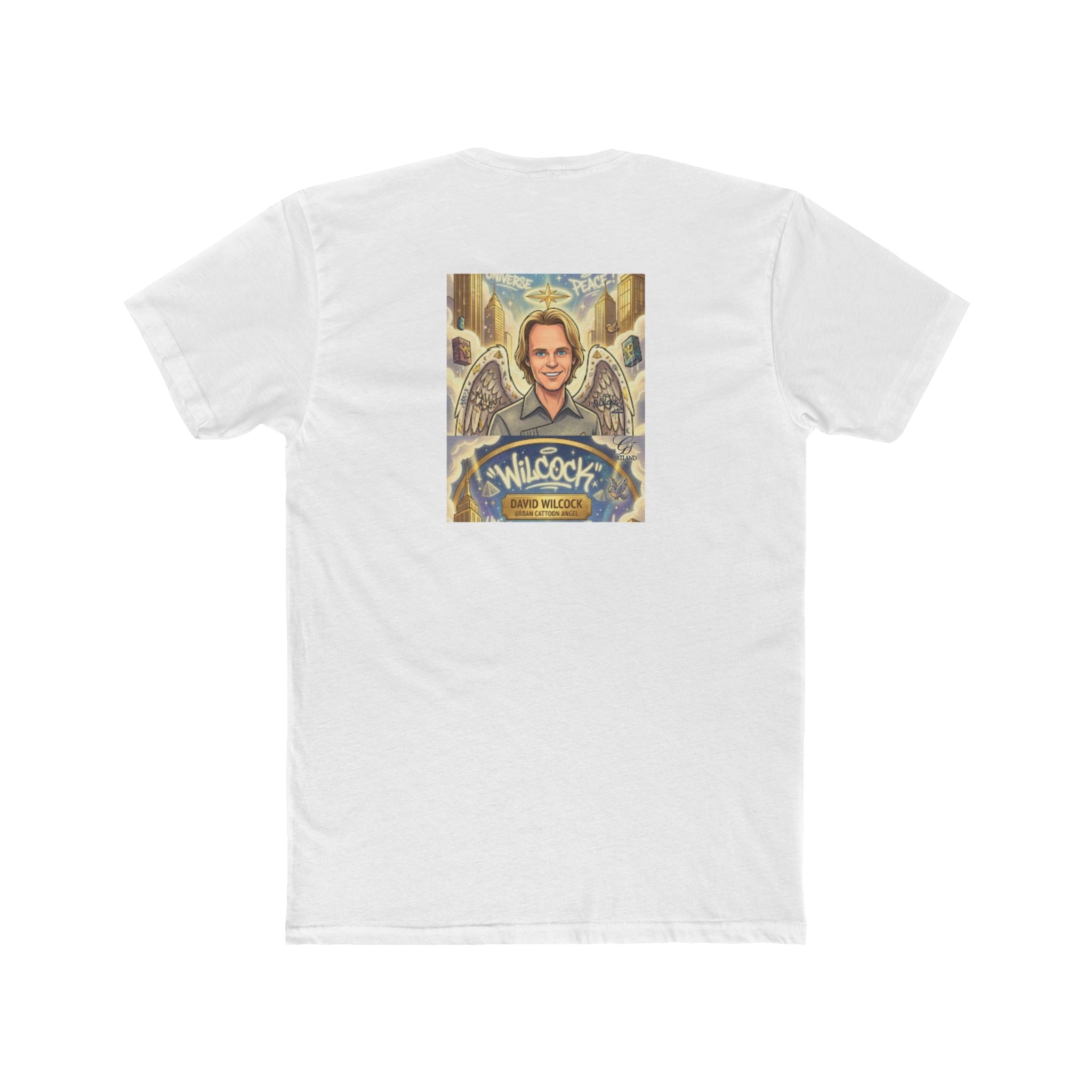 David Wilcock Angel Portrait Tee — Spiritual Memoir Graphic T-Shirt by GT Artland