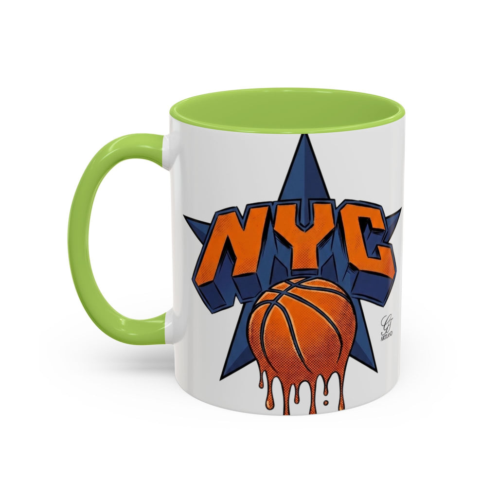 NYC  New York Champions Basketball Drip Mug | Accent Coffee Mug 11oz 15oz by GT Artland