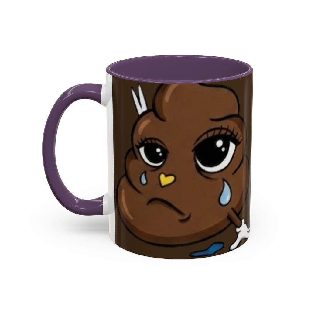 I Woke Up Like This Designer Collectors Coffee Mug — Funny Poop Emoji Accent Mug by GT Artland