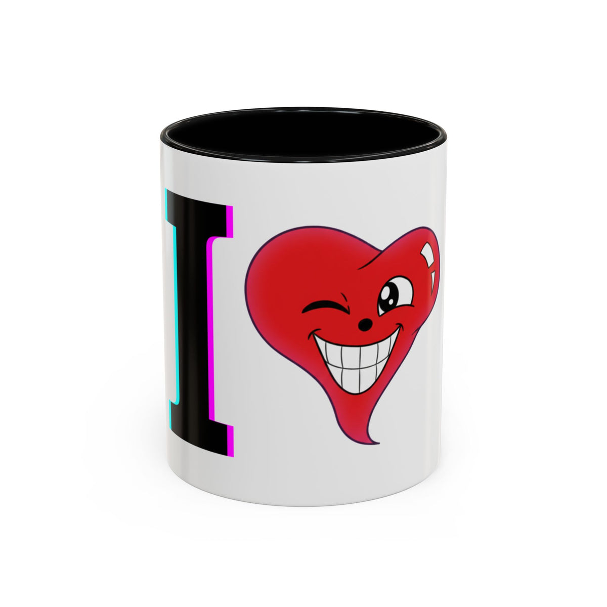 Winking Heart Graphic Mug | Accent Coffee Mug 11oz 15oz