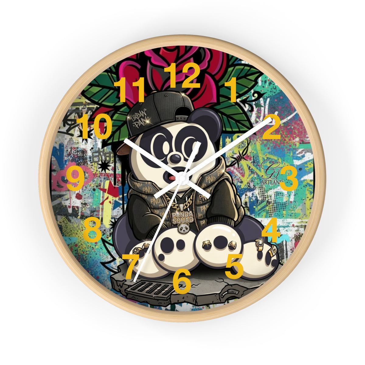 Graffiti Panda Designer Wall Clock
