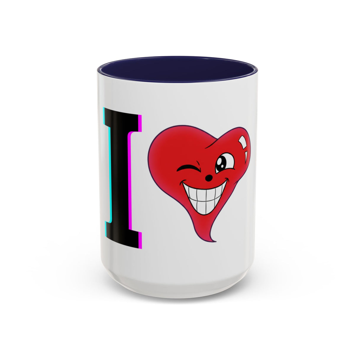 Winking Heart Graphic Mug | Accent Coffee Mug 11oz 15oz