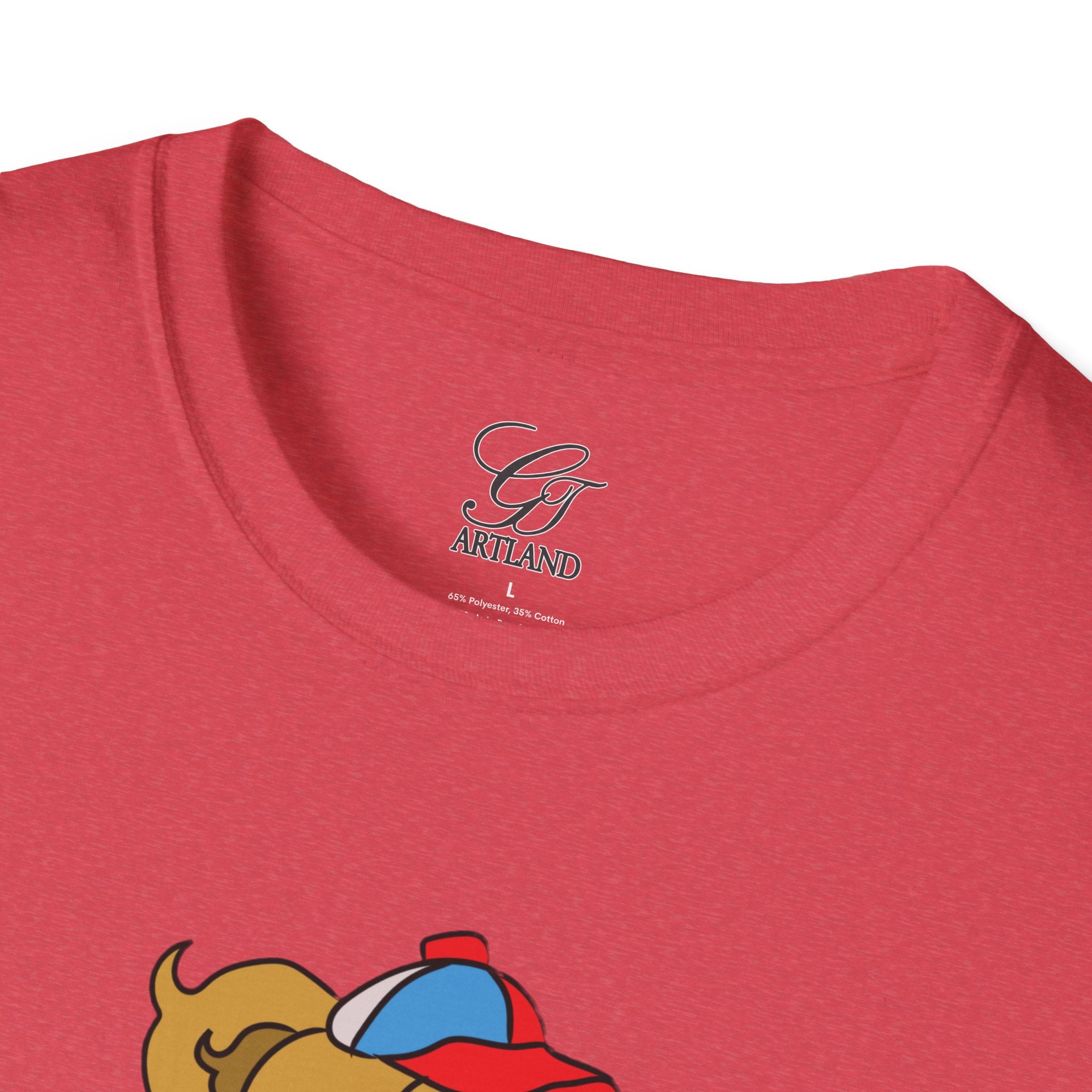 Cartoon Bear with Swag Graphic T-Shirt - Tee