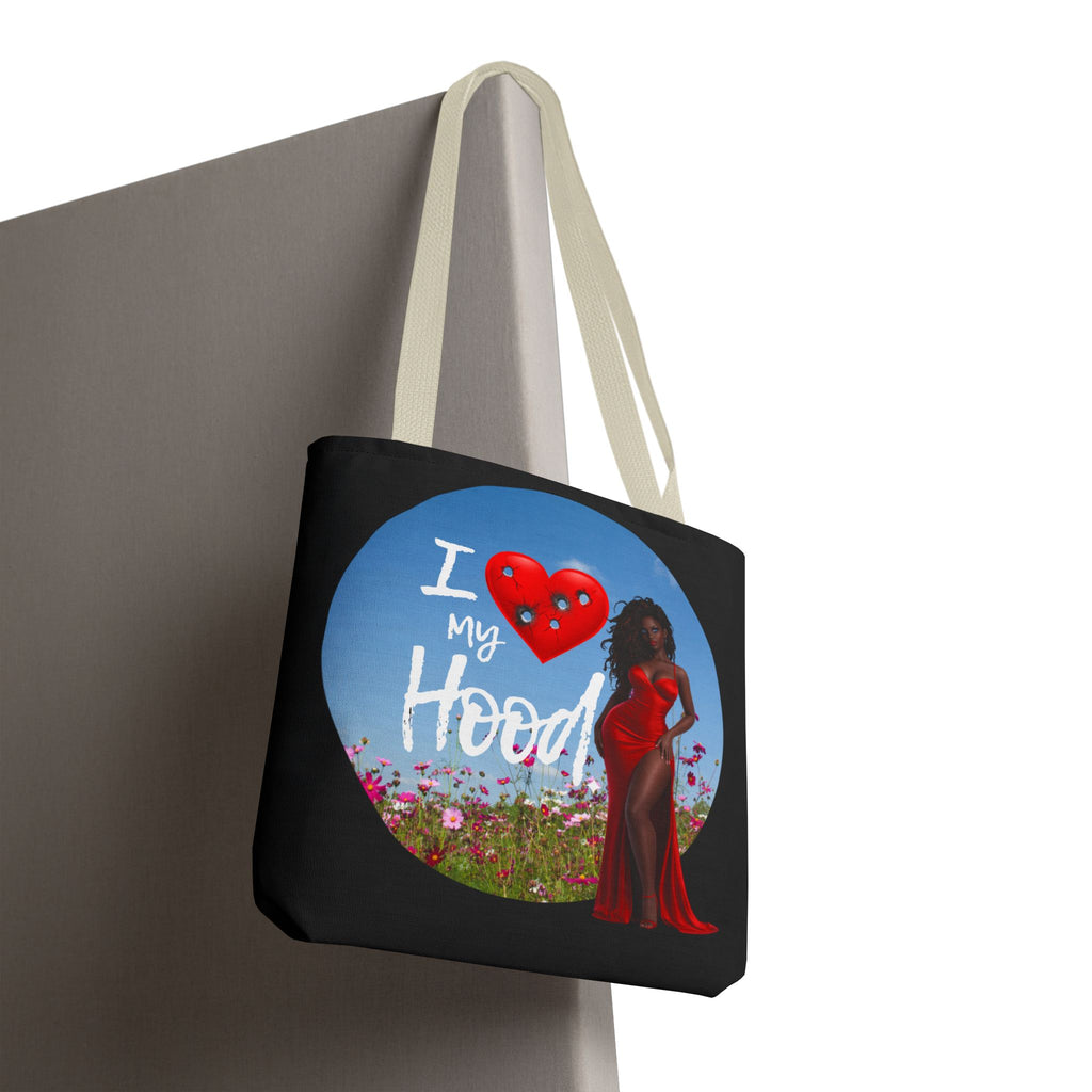 I Love My Hood tote bag | All-over print handbag