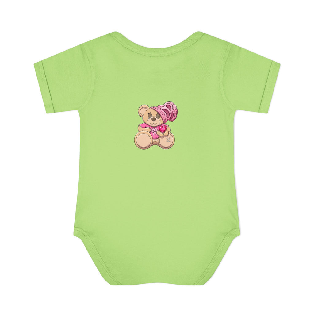 Pink Heart Teddy Bear Infant Bodysuit by GT Artland