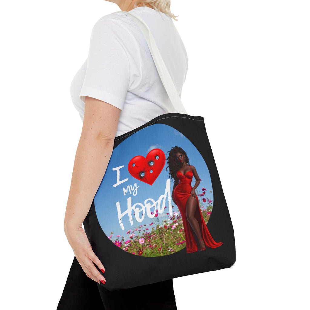 I Love My Hood tote bag | All-over print handbag