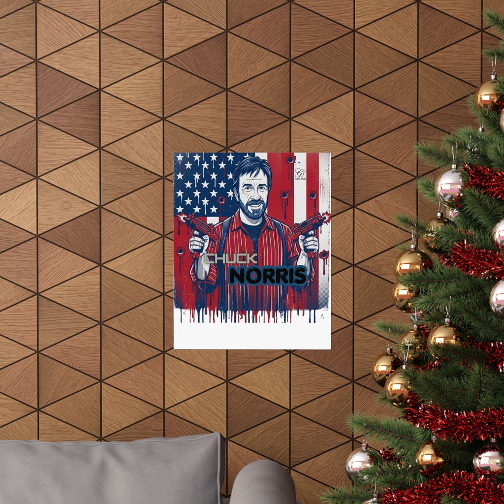 Patriotic Action Hero Poster Matte Vertical Poster by GT Artland