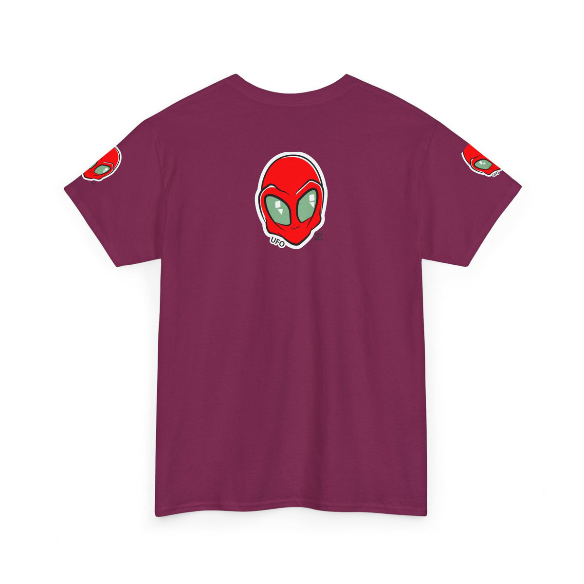 Red Alien Head UFO Tee | Retro Space Graphic T-Shirt