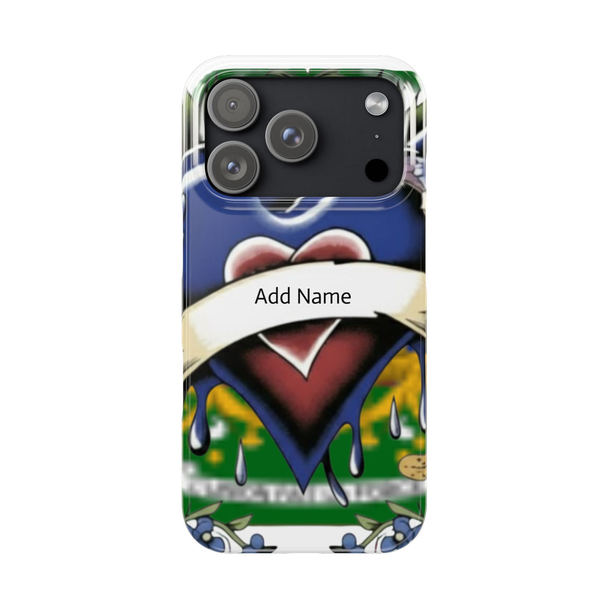 Blue Rose Garden Urban Styled Illustration Slim Phone Case |  by GT Artland