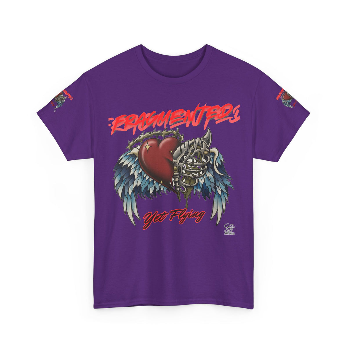 Fragmented Heart Wings tee | Broken Heart with Wings graphic