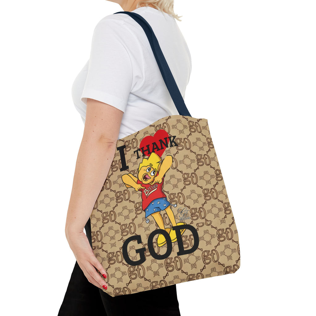 I  Thank God Tote Bag | URBAN CARTOON BY GT ARTLAND