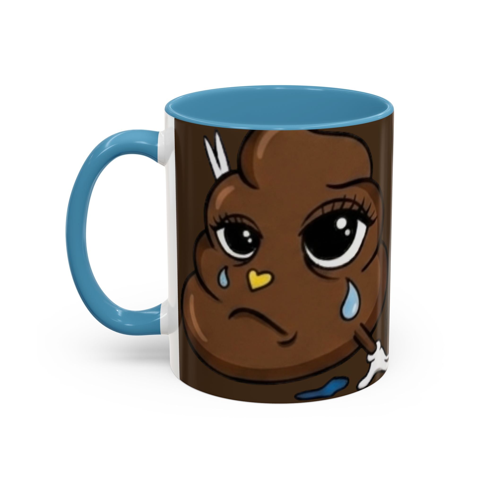 I Woke Up Like This Designer Collectors Coffee Mug — Funny Poop Emoji Accent Mug by GT Artland