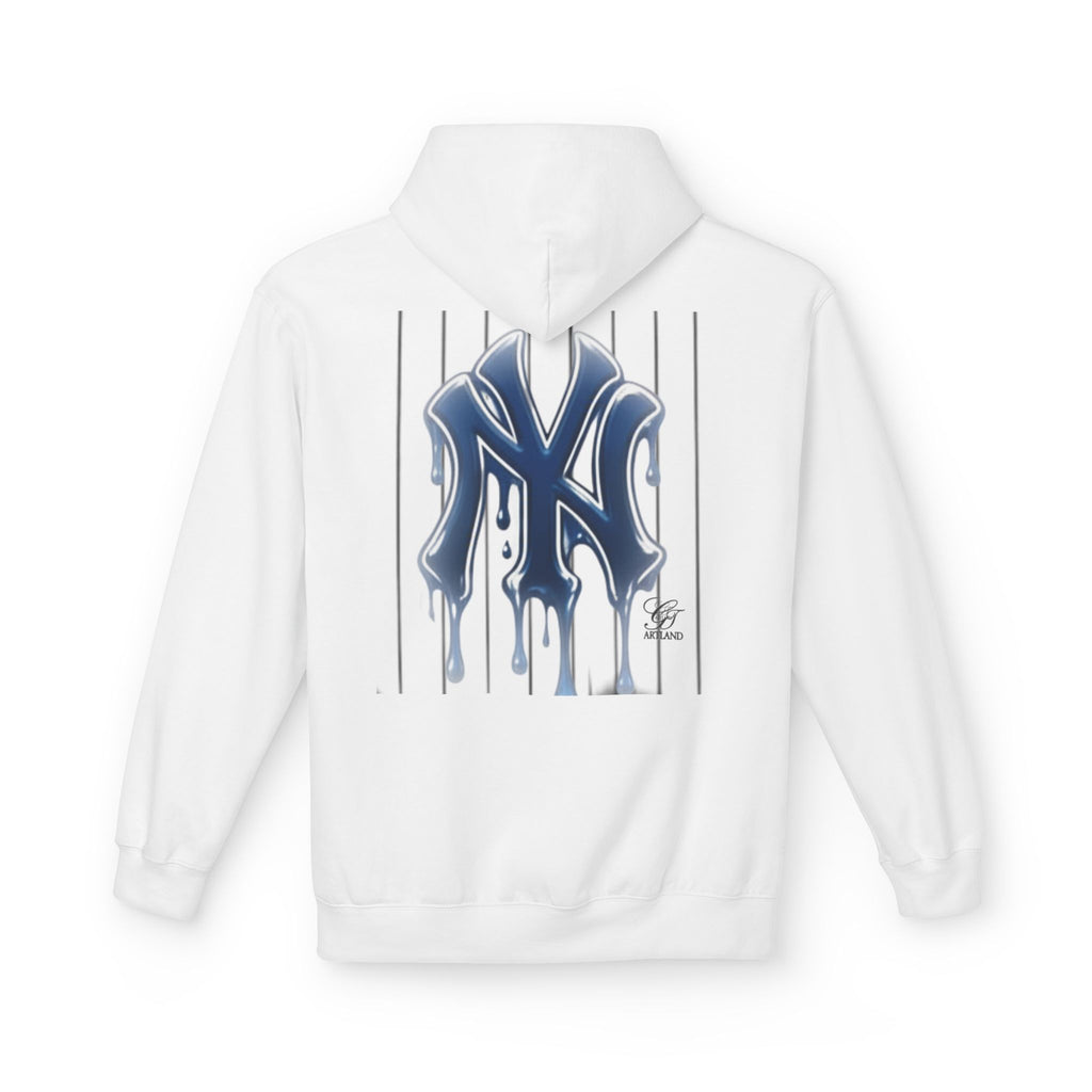 Dripping NY Fan Gear Logo Hoodie | Baseball Pinstripe Streetwear by GT Artland