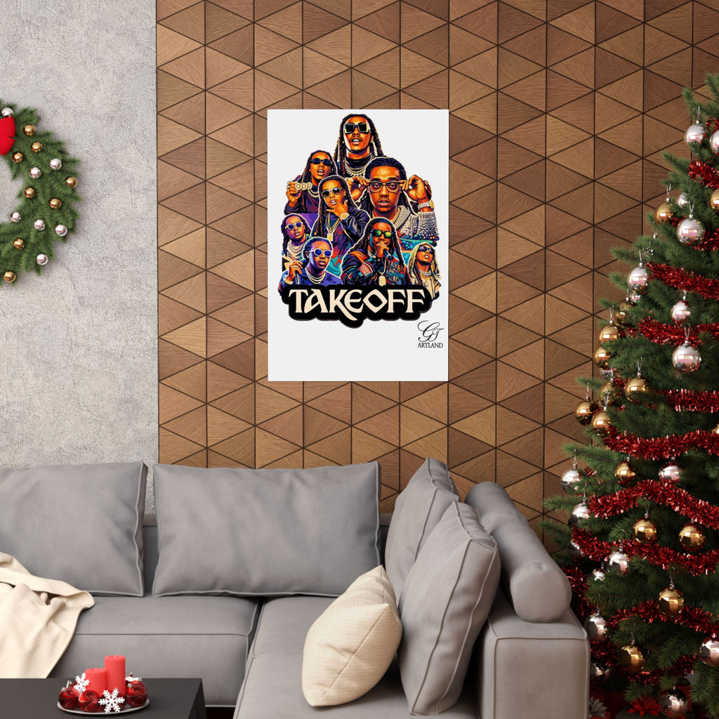 Hip hop Mogul takeoff urban art illustrated Poster | Matte Vertical Posters by GT Artland
