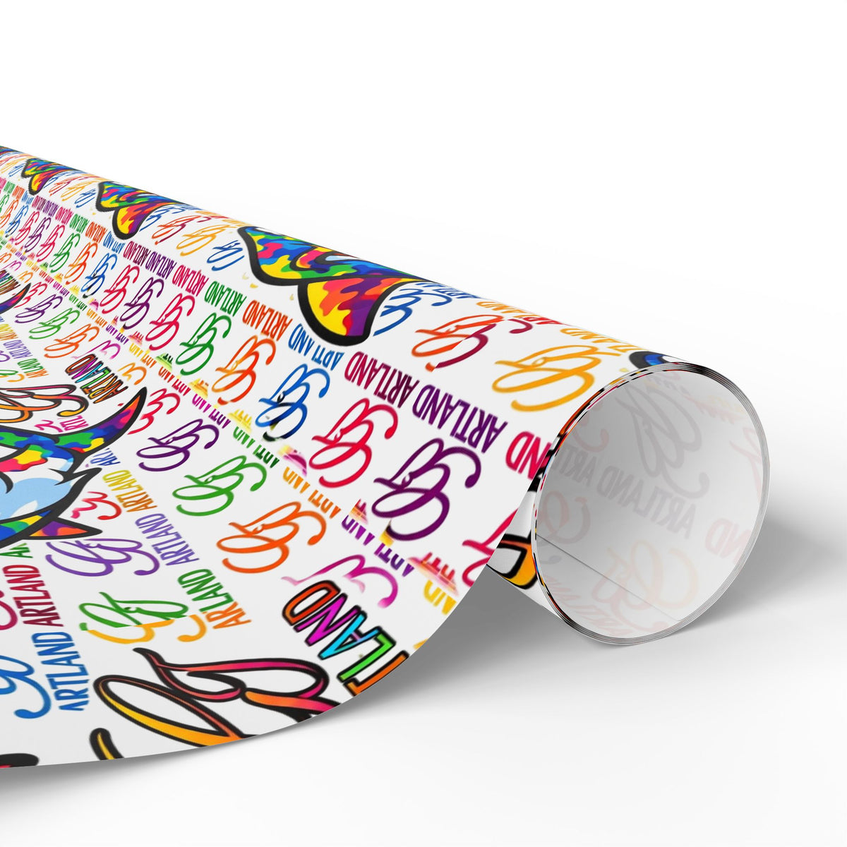 Colorful Designer Rainbow Killa Shark GT Pop Art Wrapping Paper | Patterned Gift Wrap by GT Artland