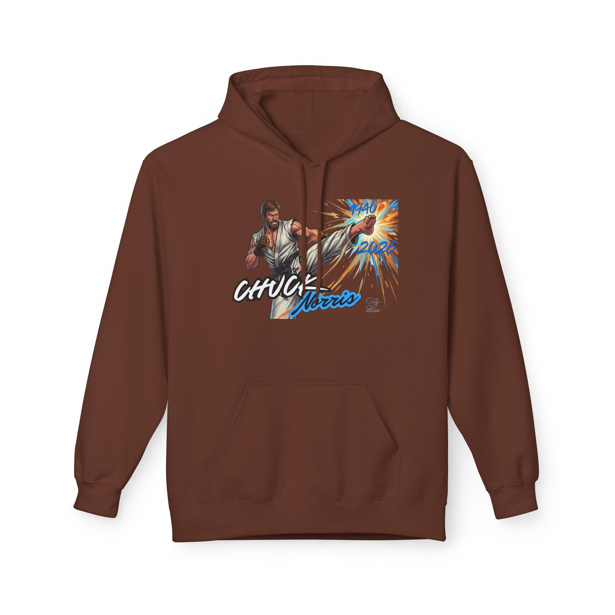Chuck Norris Martial Arts Hoodie | Vintage Action Illustration