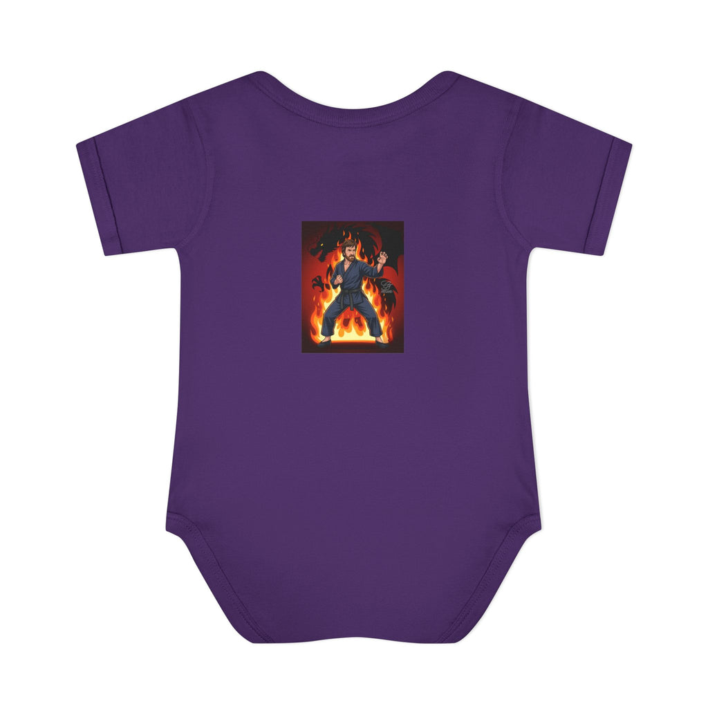 Flame Ninja Infant Bodysuit | Dragon Fire Martial Arts Baby Onesie