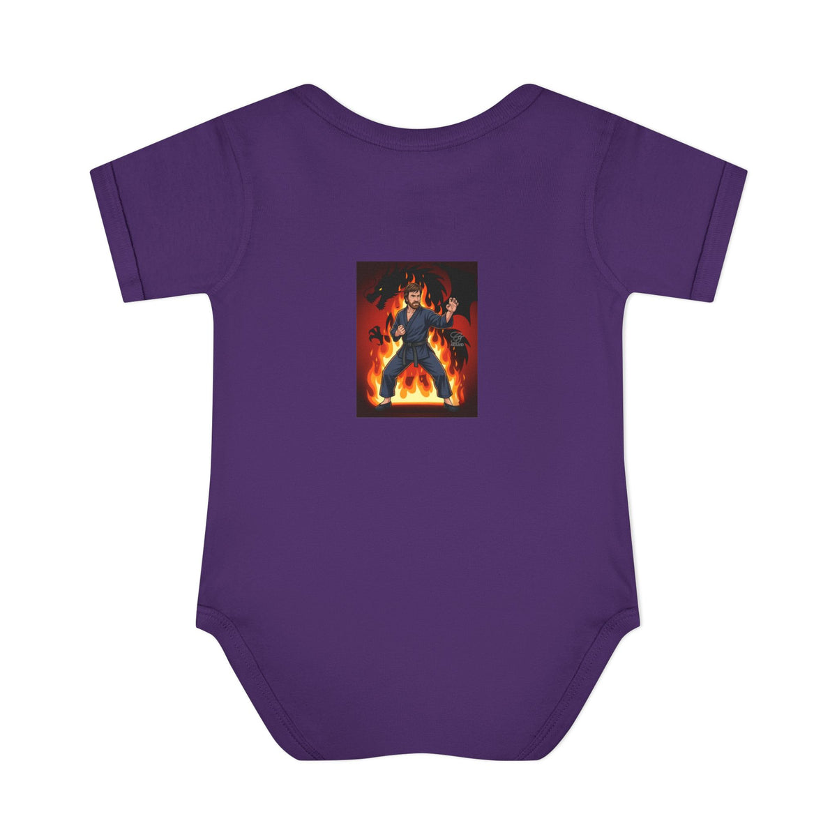 Flame Ninja Infant Bodysuit | Dragon Fire Martial Arts Baby Onesie
