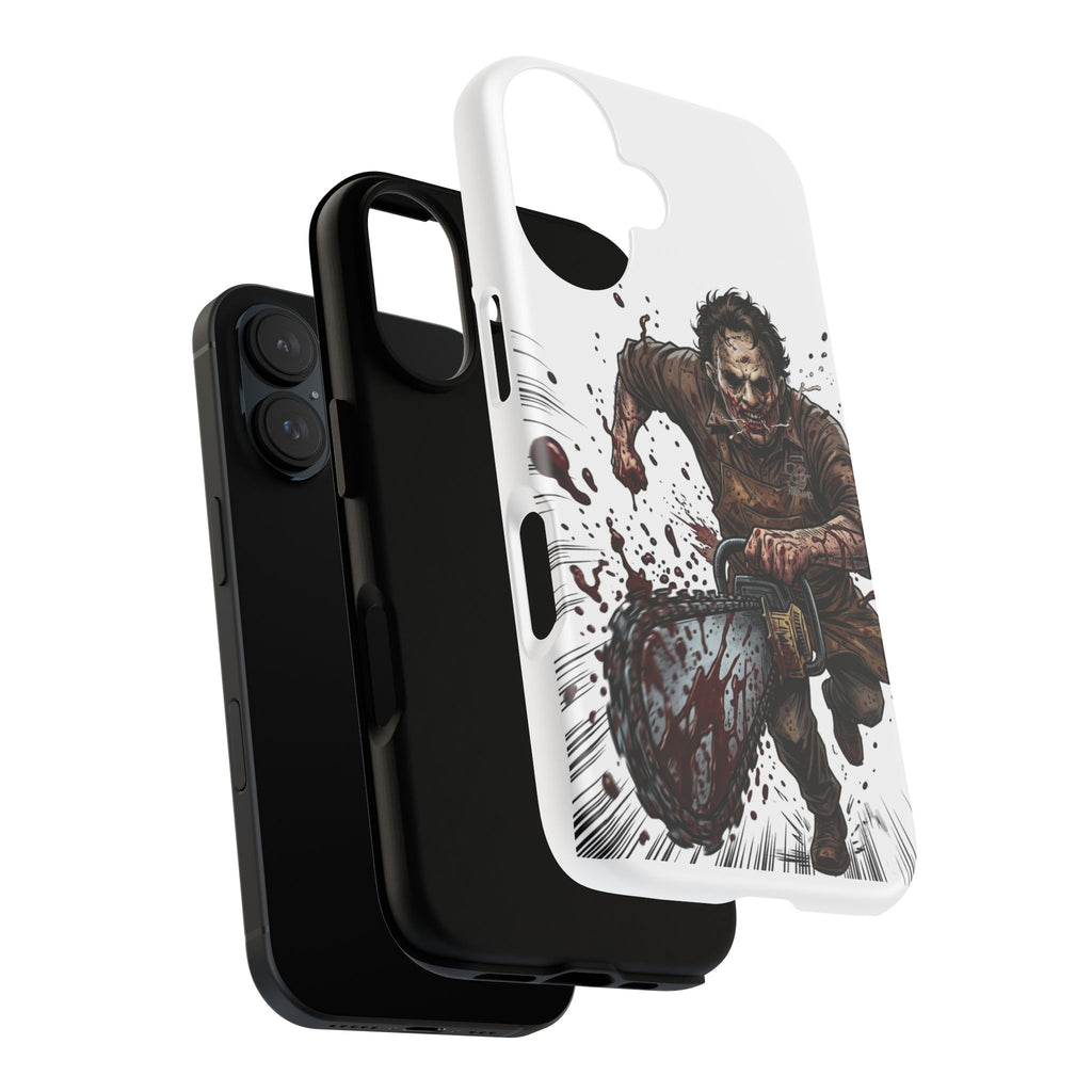 Chainsaw Killer Horror Illustration phone case | iPhone Samsung protective case by GT Artland