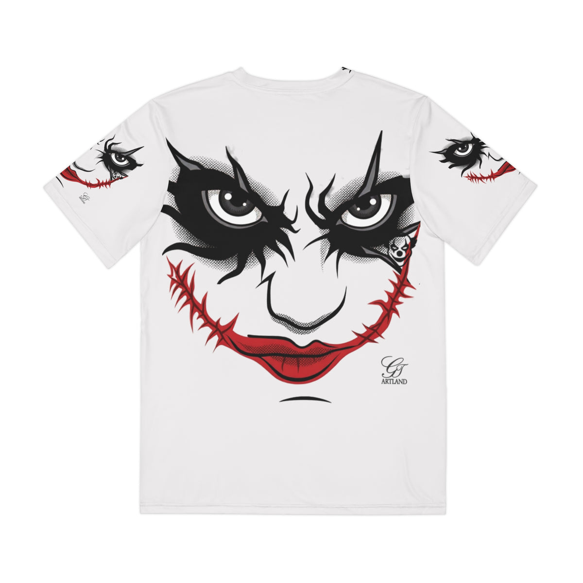 Evil Clown Horror Halloween Designer Men's Polyester Tee by GT Artland