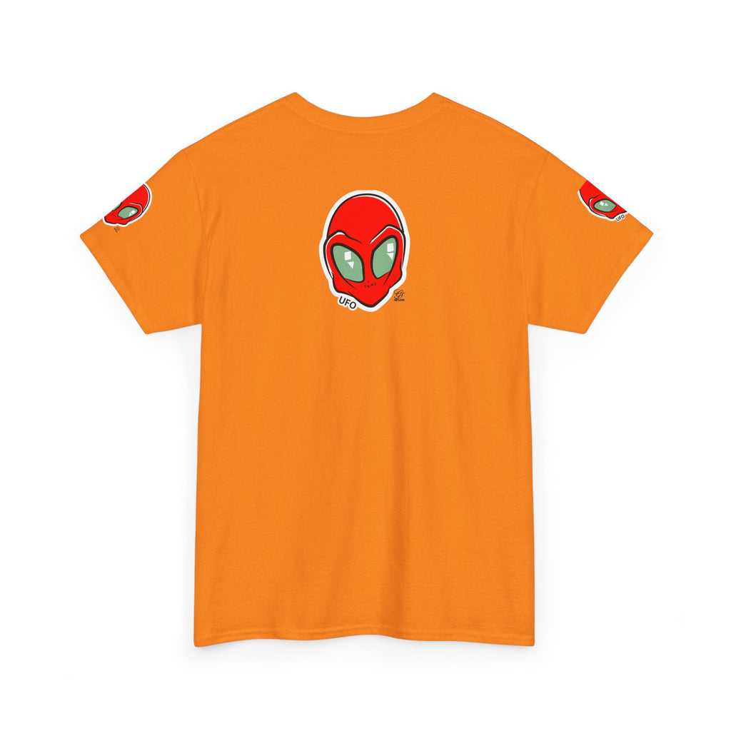 Red Alien Head UFO Tee | Retro Space Graphic T-Shirt