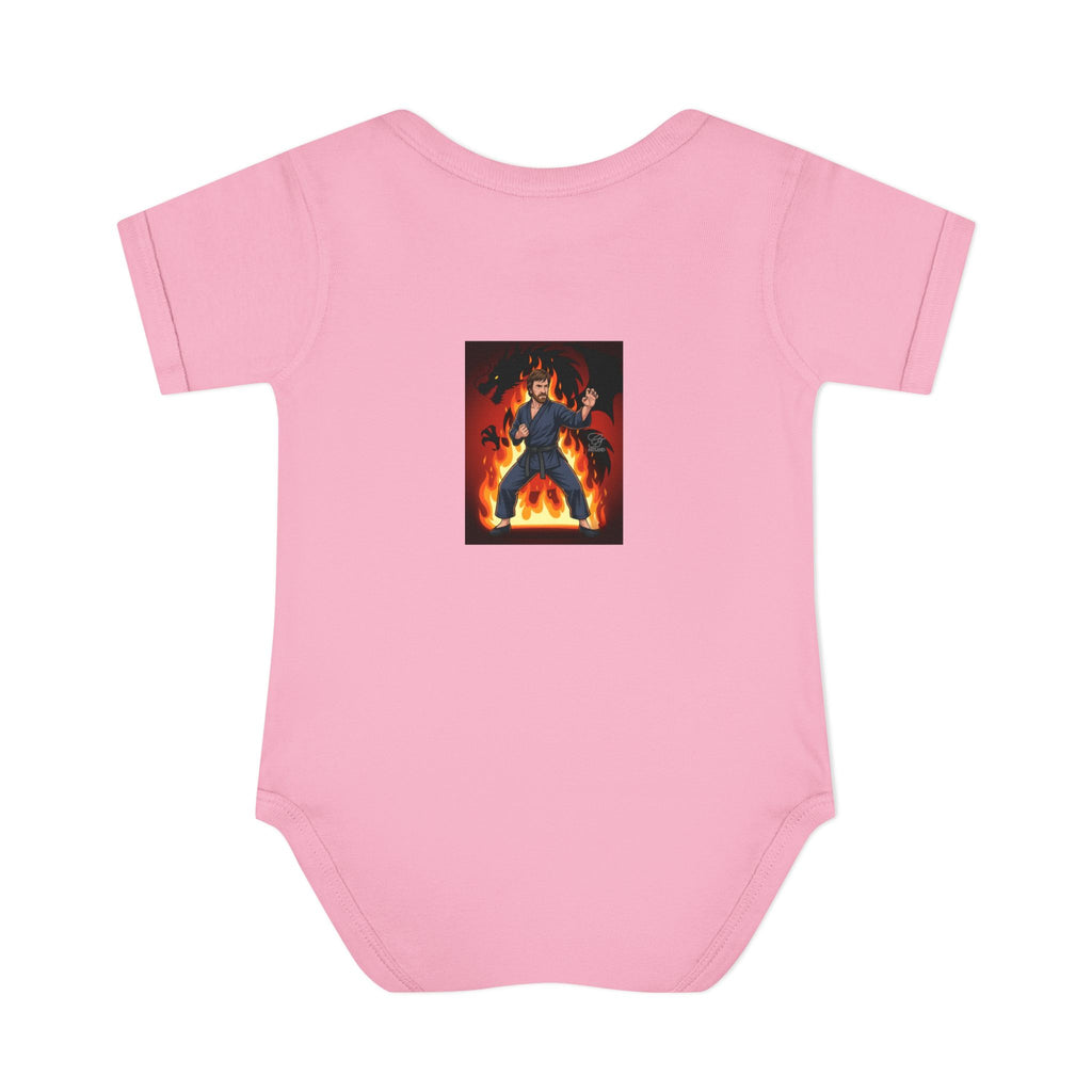 Flame Ninja Infant Bodysuit | Dragon Fire Martial Arts Baby Onesie