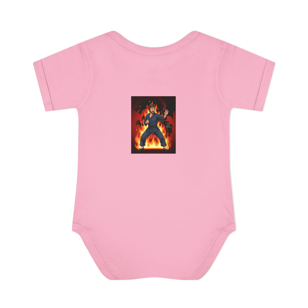 Flame Ninja Infant Bodysuit | Dragon Fire Martial Arts Baby Onesie