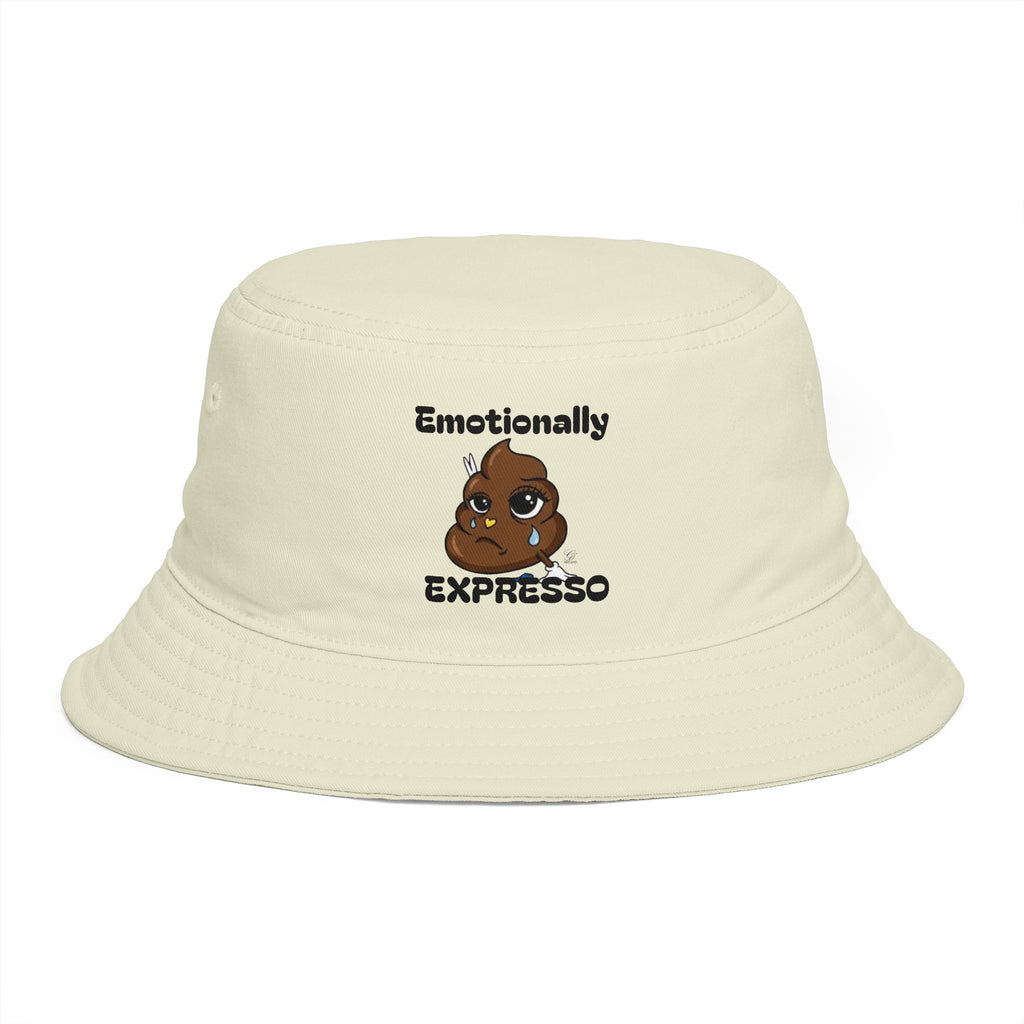 Copy of Emotionally Expresso Bucket Hat | Cute Coffee Bean Crying Emoji Designer Illustration by GT Artland