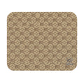 Beige Monogram Pattern Mouse Pad | Neutral Designer-Inspired Desk Mat by GT Artland