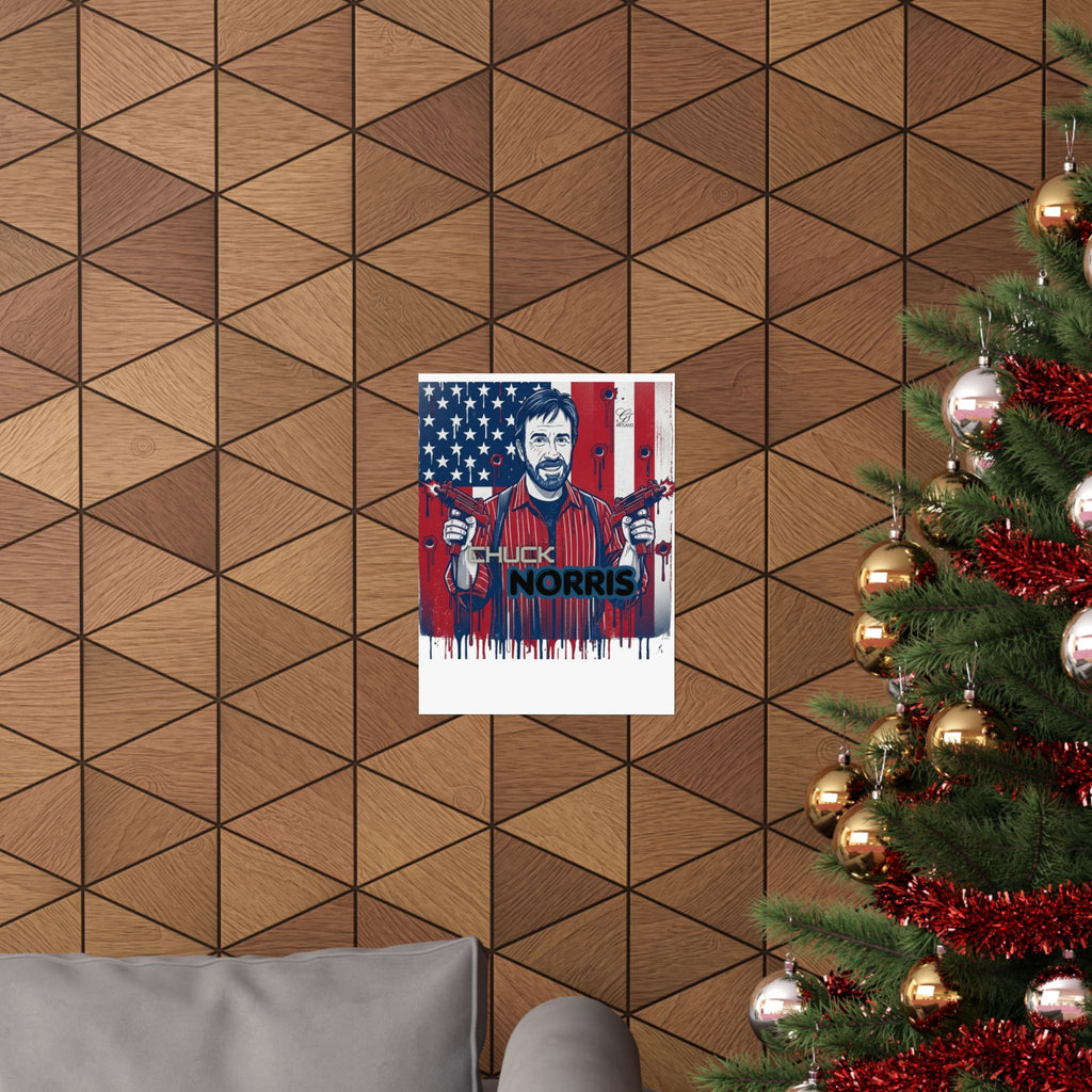 Patriotic Action Hero Poster Matte Vertical Poster by GT Artland