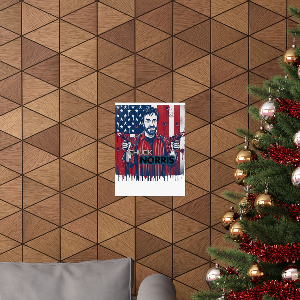 Patriotic Action Hero Poster Matte Vertical Poster by GT Artland