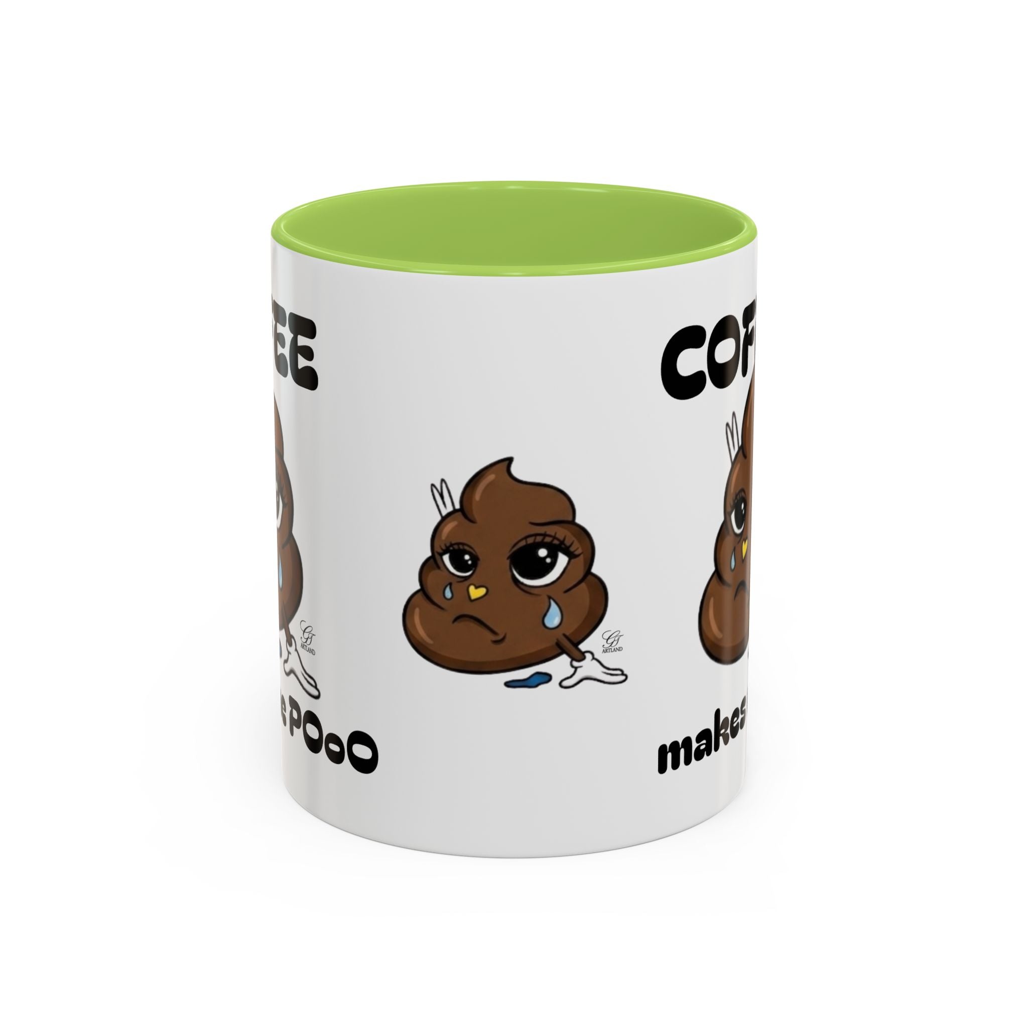 Coffee Mug — "Coffee Makes Me Pooo" Funny Novelty Accent Mug by GT Artland